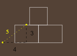 Podium with lines marking distance and displacement